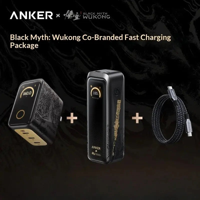 Anker Prime 120J1 Black Myth Wukong Charger 60W Lingguang Smart Display GaN Multi-Port Fast Charger for iPhone 17 Xiaomi MacBook Car Mobile World