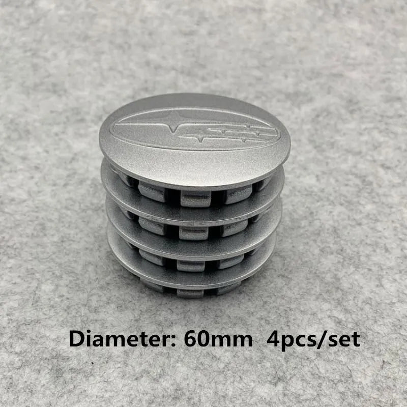 60mm 4pcs/set Car Wheel Center Hub Caps For SUBARU WRX STI Forester Legacy Outback BRZ XV Impreza emblem badge hubcapAccessories CM World