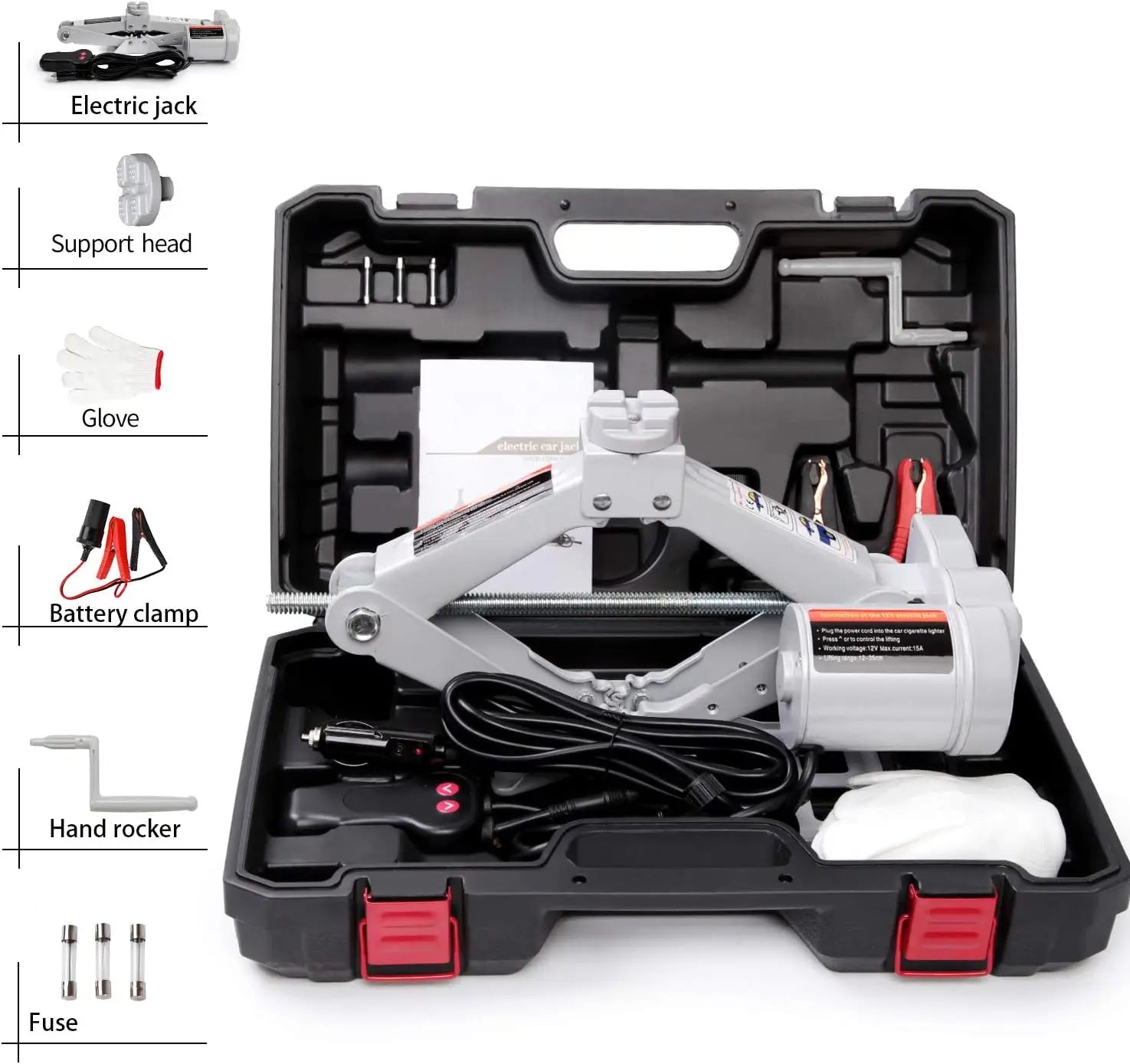 2-Ton Electric Car Jack with Remote Control - Automatic Vehicle Lift Kit for Roadside Tire Changes on Sedans and SUVs CM World