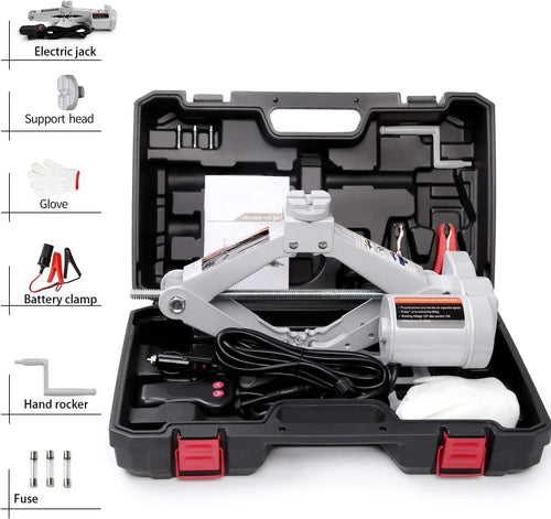 2-Ton Electric Car Jack with Remote Control - Automatic Vehicle Lift Kit for Roadside Tire Changes on Sedans and SUVs CM World