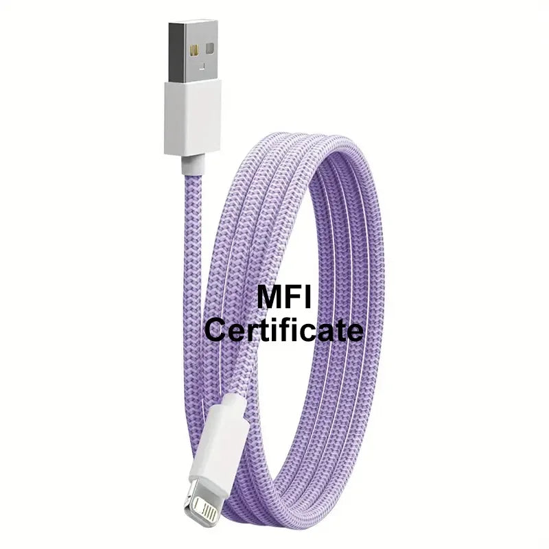 USB Cable For iPhone 14 13 12 11 Pro Max Xs 8 Plus iPad Macbook Wire 3A Fast Charging Type C To Lighting Data Cord
