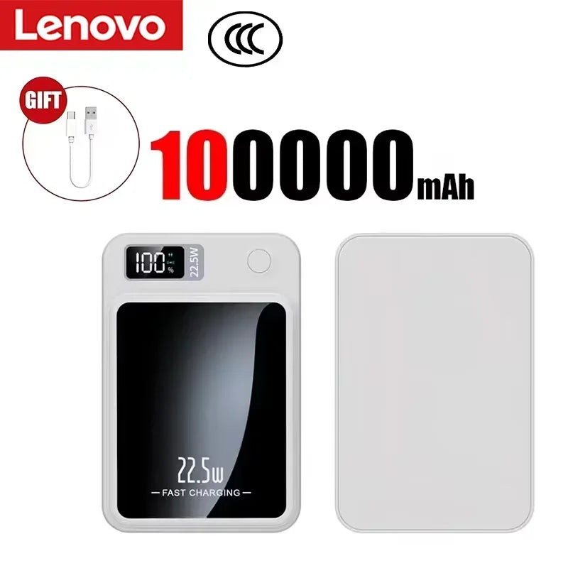 Lenovo 500000mAh Wireless Power Bank Portable Magnetic Fast Charger For Magsafe Auxiliary Battery For Xiaomi Huawei iphone