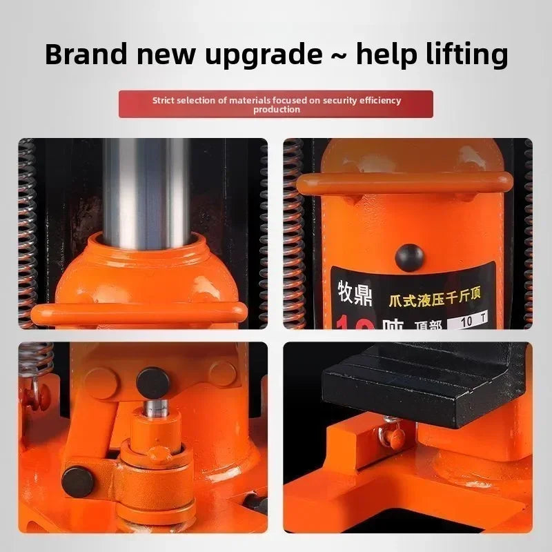 Durable  Claw Jack Vertical Hydraulic Duck Bill Cross Top Hydraulic Rack Qijin Top Low Hoist 2.5T