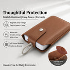 PU Leather Protective Case for Xiaomi Magnetic Power Bank 10000mAh 33W Dustproof Cover WPB1007MI External Battery Bag for Travel