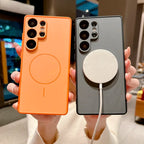 Magnetic TPU Phone Case For Samsung Galaxy S26 S25 S24 S23 S22 Ultra S25 Edge S25 S24 FE A37 A56 A17 A55 A26 5G A36 A35 PC Cover