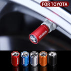 4Pcs Matt Car Wheel Tire Valve Caps for Toyota RAV4 Corolla Camry Frontier Supra C-HR Hilux Tacoma PradoCorolla CHR Accessories CM World
