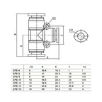 10PCS PE Air Connectors 4 6 8 10 12MM PEG Pneumatic Fitting Slip Lock Tee 3Way Plastic Pipe Water Hose Tube Quick Connector