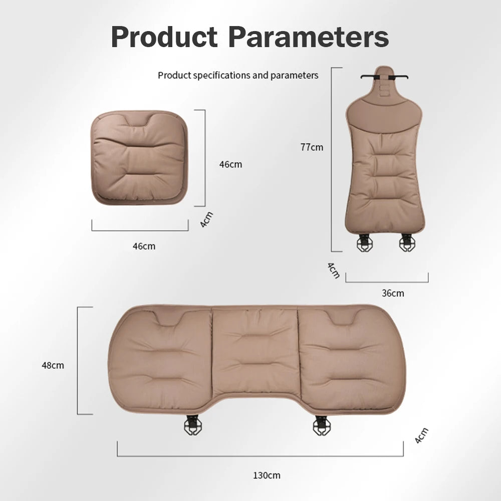 Universal Car Seat Cover Leather Cars Seat Waist Cushion Covers Four Season Auto Interior Seats  Protection Pad Car Accessorie CM World