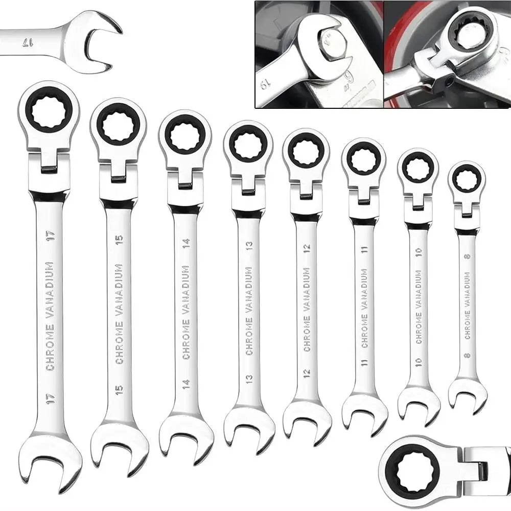 Dual Heads Dual Heads Ratchet Wrench Quick Release 72 Teeth Ratcheting Combination Wrenches Reversible Ratchet Spanner