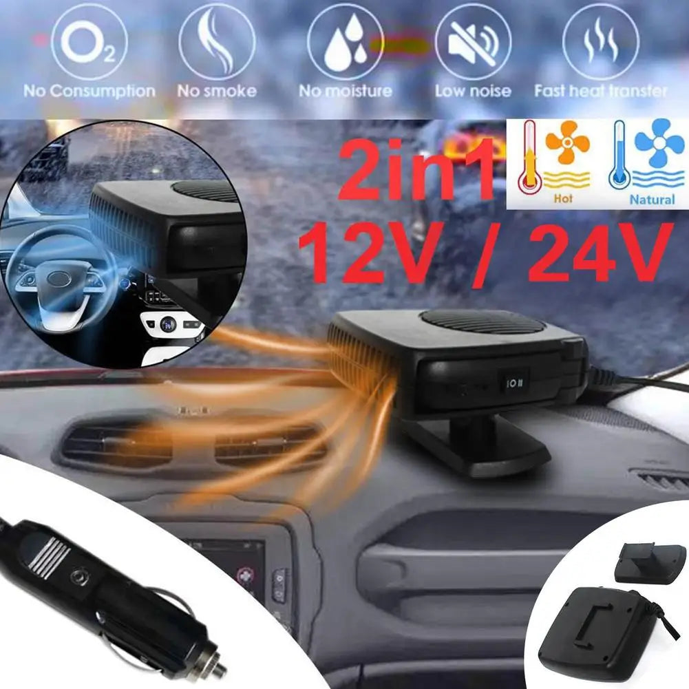 Air Cooler Fan Car Heater 150-200W Windshield Defogging Demister Defroster Windshield Evaporation Ventilation Accessories CM World