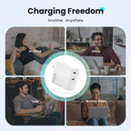 40W 2 Ports USB-C Type-C GaN Fast Charger with Charging Light, Fast Charging Block with 3.3Ft Type-C Charging Cable For IPhone Car Mobile World