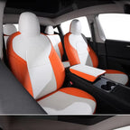 For Tesla Model 3 Y Custom Fit Car Seat Cover Accessories For Tesla 360 Degree Full Covered Perforated Artificial Leather CM World