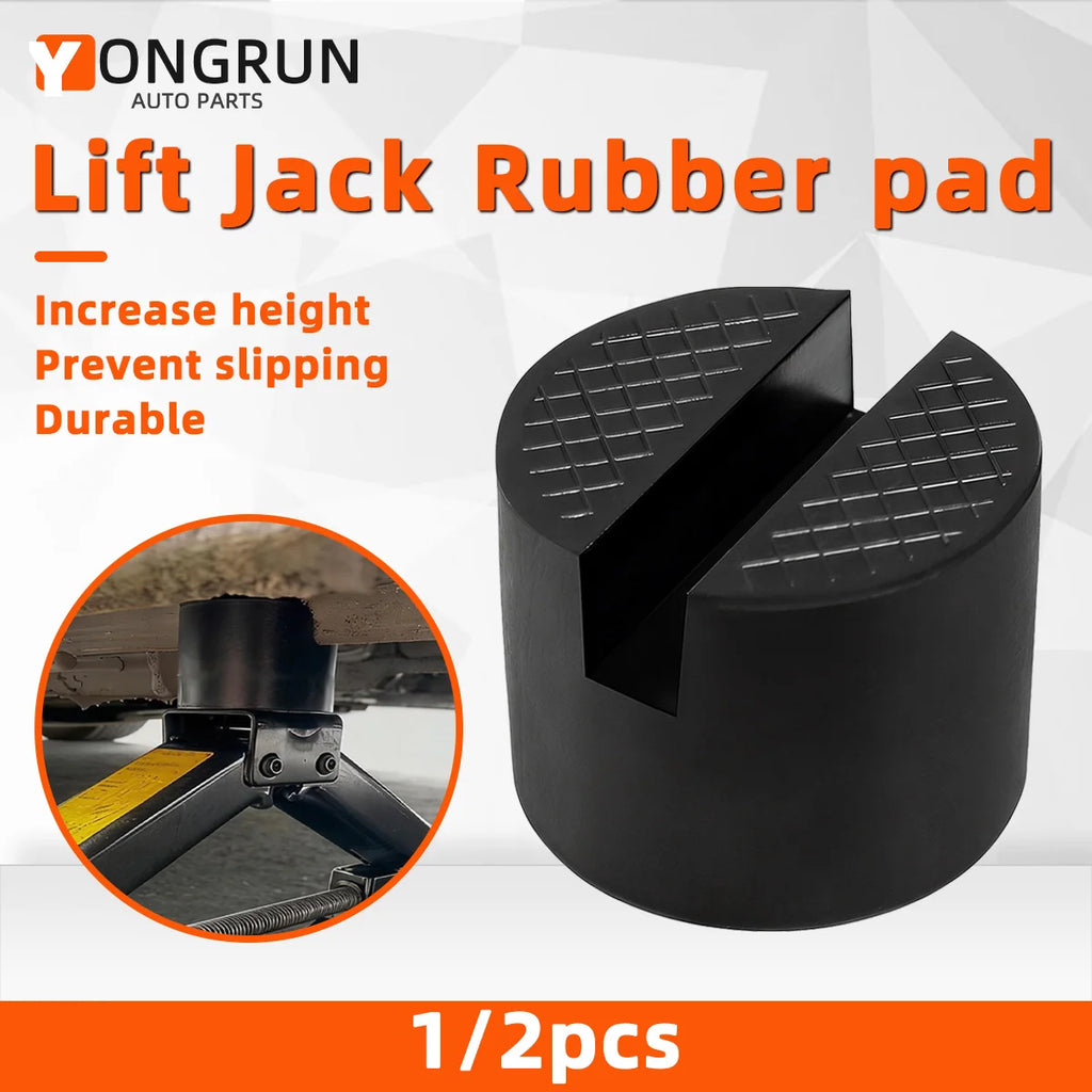 YONGRUN 1/2PCS Jack Rubber Pad Universal Jack Rubber Support Pad Frame Protection Car Disassembly Maintenance Tool Rubber Block CM World