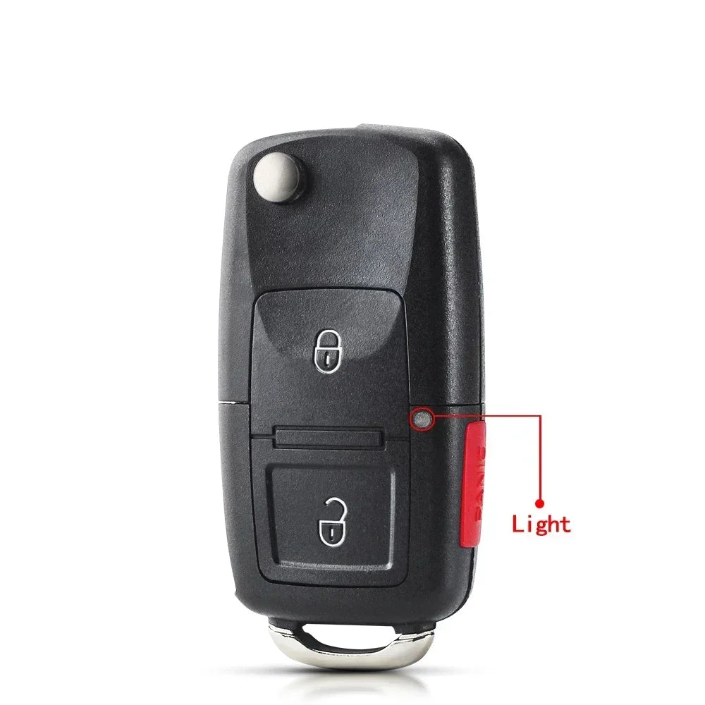KEYYOU 10PCS Flip Key Shell Case For VW VOLKSWAGEN Passat MK4 Seat Altea Alhambra Ibiza Polo Golf CM World