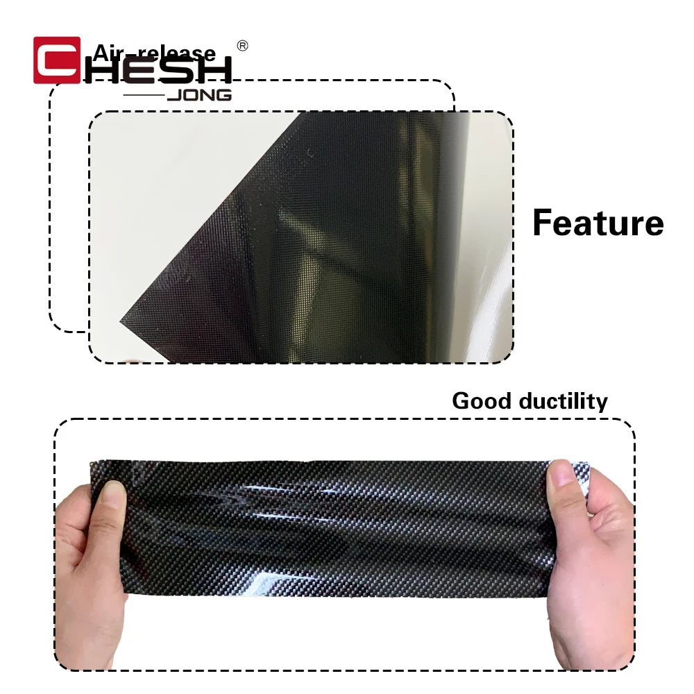 145cmx200cm Carbon Fiber Vinyl Film Car Styling Wrapping Sheet Roll Film Automobiles DIY for Car Hood Roof Stickers Accessories Car Mobile World