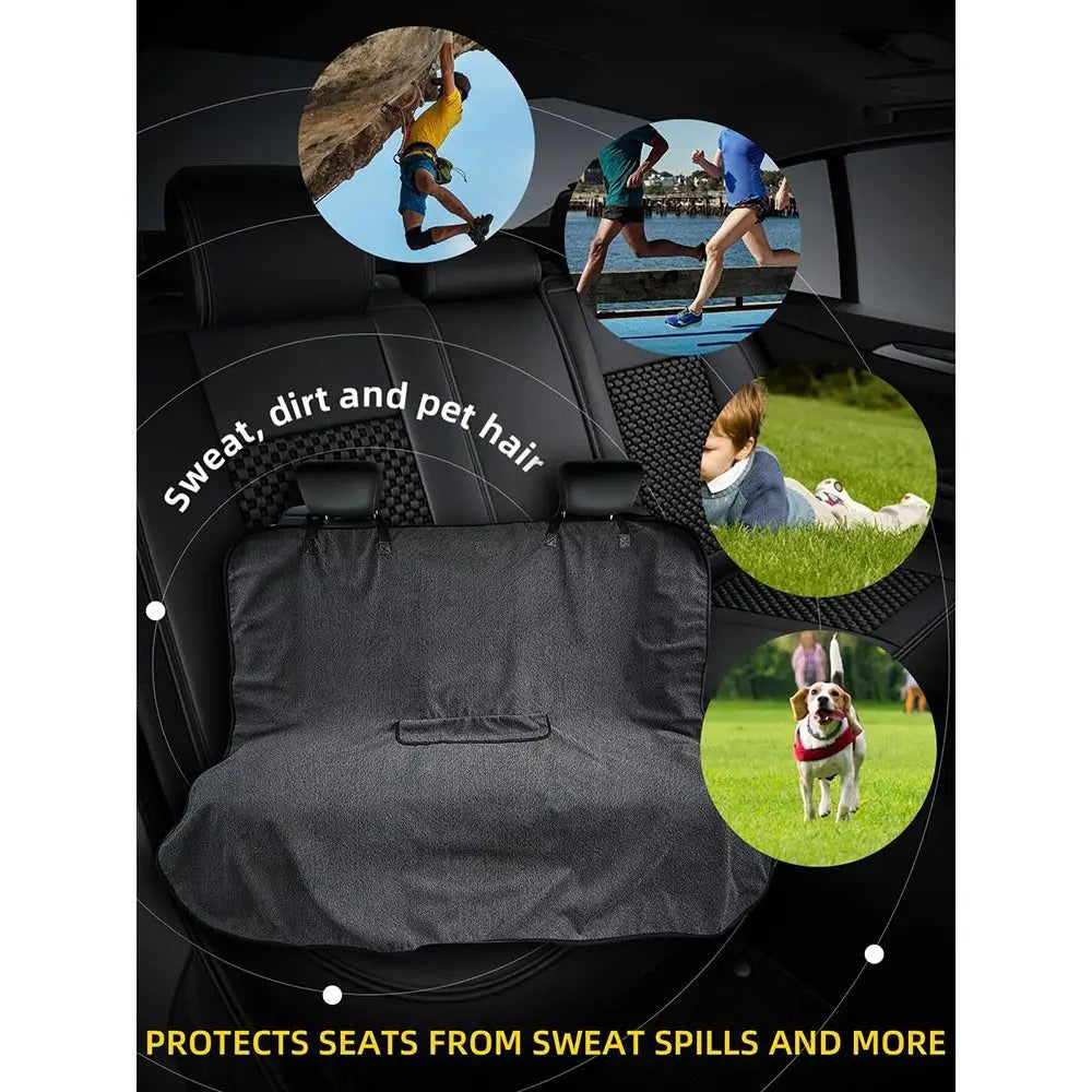 Waterproof Car Back Seat Cover Non-Slip Washable Sports Auto Cushion Sweat Absorbent Comfortable Rear Bench Towel Seat Covers
