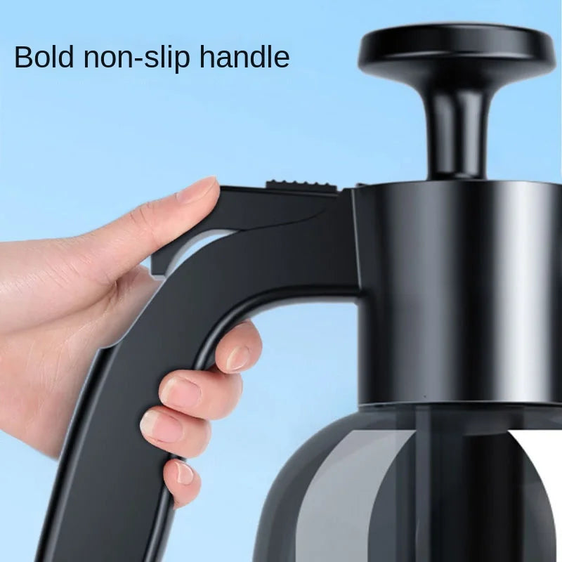 2L Hand Pump Foam Sprayer with 3 Types of Nozzle Hand Pneumatic Foam Cannon Snow Foam Car Wash Spray Bottle Car Window Cleaning CM World