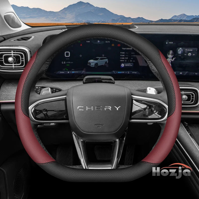 Leather Car Steering Wheel Cover for Jaecoo J7 7 J8 5 J5 8 2025 2026 Accessories