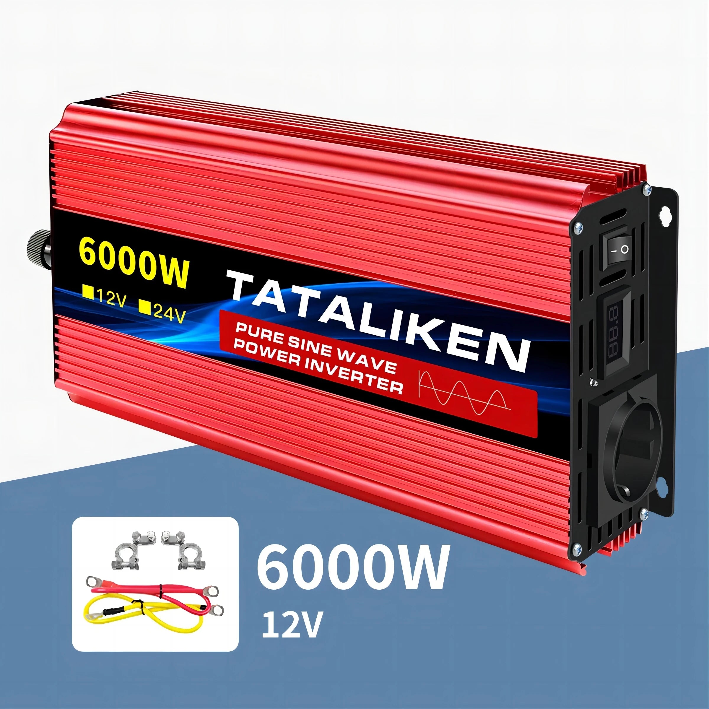 Inverter Pure Sine Wave  2500W/3500W/4500W/5000WDC 12V/24V to AC 220V 230V Voltage Transfer Converter Charging Adapter EU Socket CM World