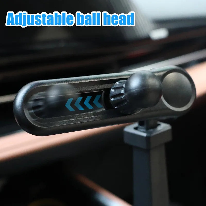 360° Rotating Telescopic Car Ball Head Phone Holder Car Air Vent Metal Hook Clip Upgrade Version 17mm Ball Head Base 1/2/3pcs