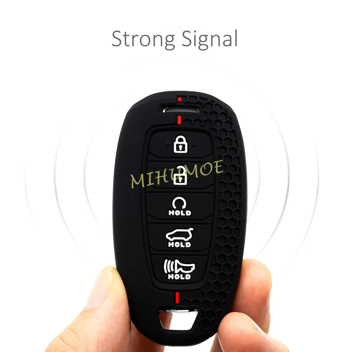 Car 5 Buttons Remote Key Case Keychain Shell Fob For 2020 2021 2022 Hyundai Palisade Elantra Silicone Key Holder Cover CM World