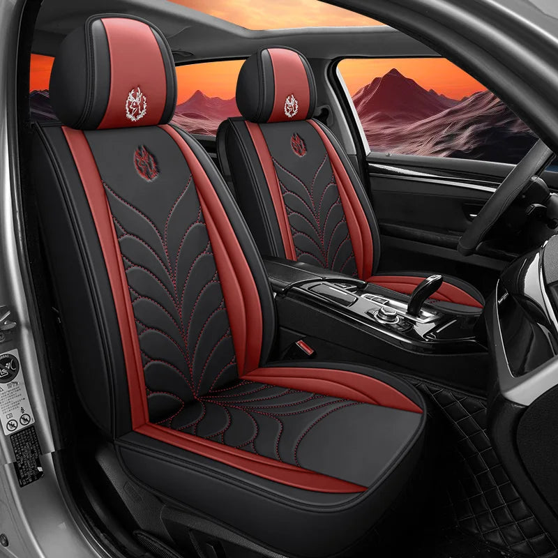 Five-seat universal car seat covers, available in multiple colors, durable and easy to install, suitable for most vehicles. CM World
