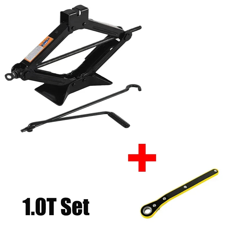 Hand Cranked Car Jack 08T 1T 2T Portable Scissor Jack Labor Saving Tool For Vehicle Tire Change Auto Repair Car SUV Truck Use CM World