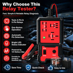2026 Newest Red Relay Tester 12V Universal Automotive Relay Detector Electronic Car Circuit Tester Battery Checker Auto Repair D