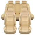Full Set Leather Automobile Seat Protection Cover Universal Car Seat Covers Soft Automotive Covers Cushion for Car Truck SUV Van CM World