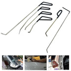 6pcs Car Dent Puller Rod Hooks Hammer Door Dent Ding Hail Fix Removal Repair Tools Maintenance Set Automotive Accessories CM World