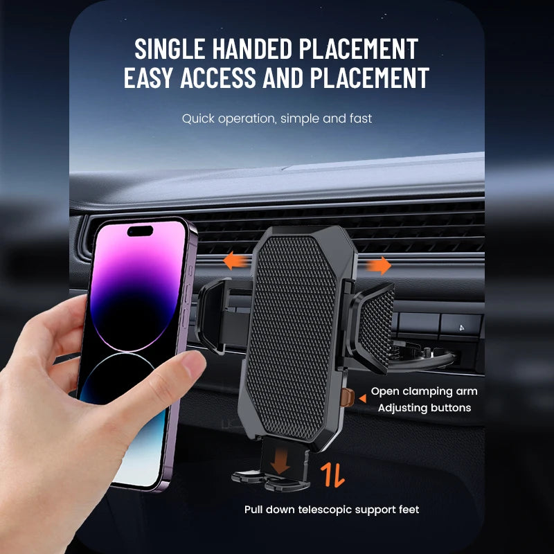 1PC Car Press CD Port Mobile Phone Bracket Car Air Outlet Navigation Mobile Phone Bracket CM World