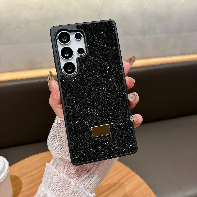 Trend Bling Glitter Diamond Case for Samsung Galaxy S26 S25 S24 S23 Plus Ultra Rhinestone Shockproof Hard Back Protective Cover Car Mobile World