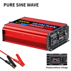 Pure Sine Wave Inverter 1000W-4000W DC 12V and 24V to AC 220V 50hz Power Inverter Charger  Adapter Universal Socket CM World