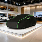 Universal Car Covers With Reflective Strip Fit For Audi Mercedes Benz Volkswagen Mazda And So On Black Car Cover Dust-proof Snow Car Mobile World