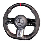 Steering Wheel Cover Black Suede Leather for Mercedes benz AMG GT A35 A45 A45S C43 CLS53 E53 E63 EQE 43 53 SL43 SL55 SL63 2021 CM World