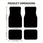 4PCS Polyester Fiber Red and Black Geometric Pattern Cool Car Floor Mats Durable, Universal, Suitable for Cars, Trucks, and SUVs