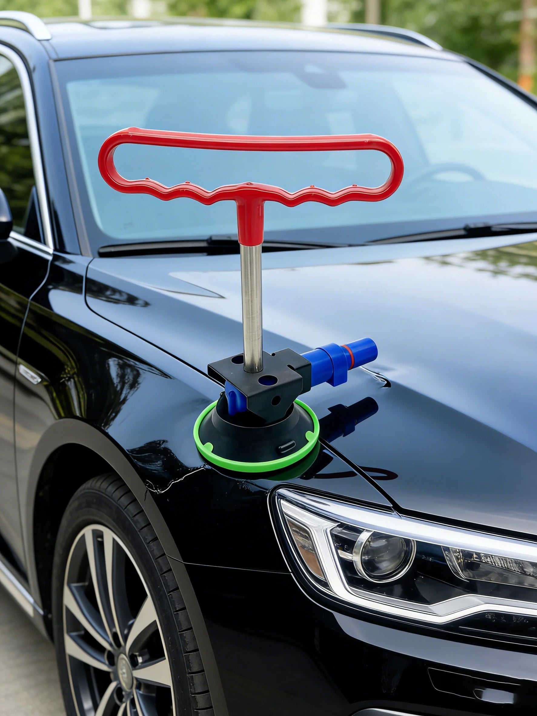 2026 New Wave Handle Vacuum Pump Dent Puller, Powerful Paintless Car Body Dent Repair Tool, Suitable for Hail Damage Removal CM World