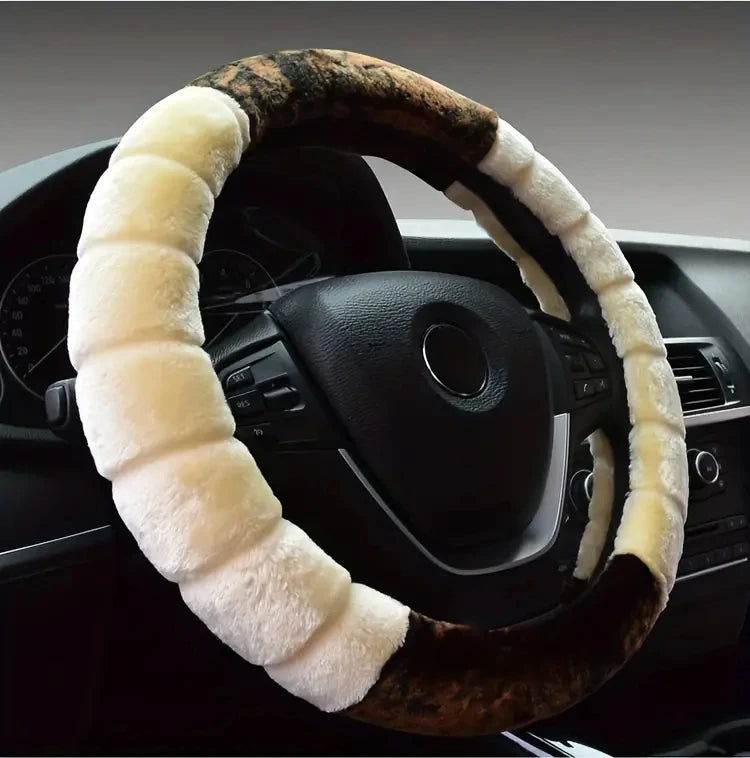 Cute Cartoon Ear Steering Wheel Cover - Warm & Cozy 15 Inch Universal Protector for Women's Car Accessories CM World