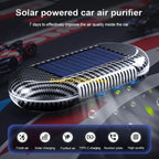 547B Practical Solar Car Air Purifier Freshener with USB Charging For Clean Cabin Air