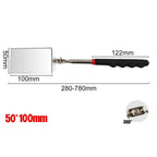 2pcs Telescoping Inspection Mirror Rectangle Mechanic Mirrors 360° Rotation Extendable Telescopic Handle For Car Repair CM World