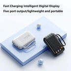 VIVO 500000mAh Mini Power Bank Super Fast Charging Built in 4 Cables Digital Display Powerbank for iPhone Samsung Huawei