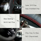 DIY Car Steering Wheel Cover Suede Carbon Fiber Leather For Audi A1 8X A2 A3 Q3 Q5 Q2 A4 A5 A6 Avant Car Interior Accessories CM World