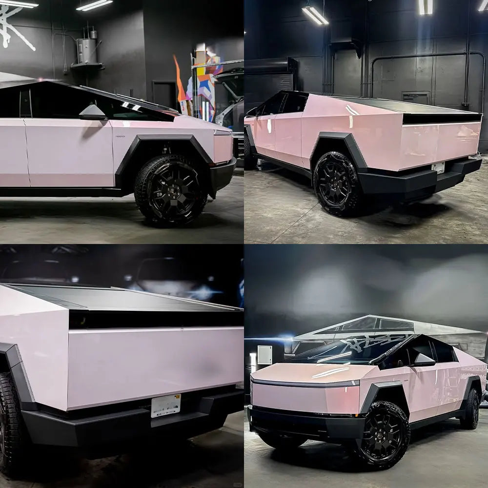 For Tesla CyberTruck 2024-2026 DIY PET Vinyl Color Change Wrap Gloss Aka Gold Color Film Protective Roll Body Color Anti-Scratch