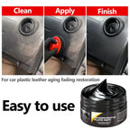 B1257 Car Interior Plastic Leather Scratch Repair Paste Auto Polishing Wax Repair Anti-Aging Paste Tires Seats Steering Wheel