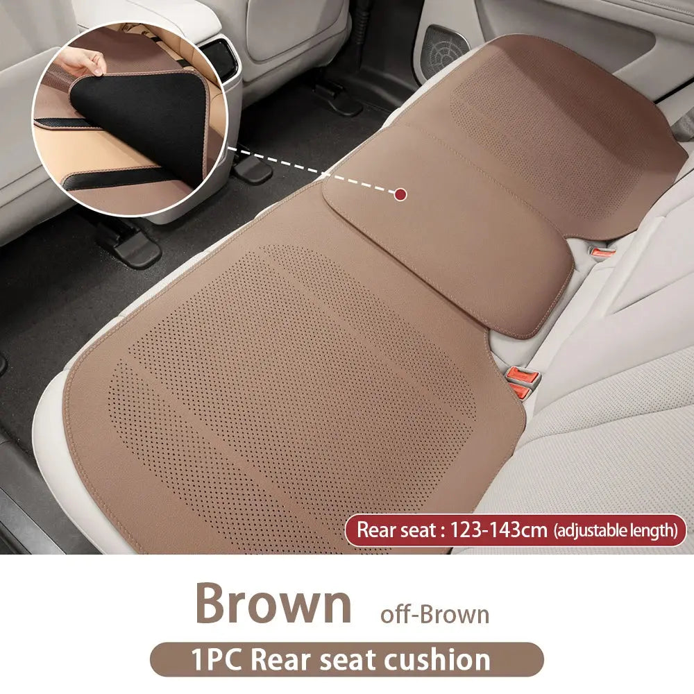 Universal Car Seat Cushion Leather Breathable Hole Summer Car Interior Car Seat Cover Four Seasons Automotive Parts Car Mobile World