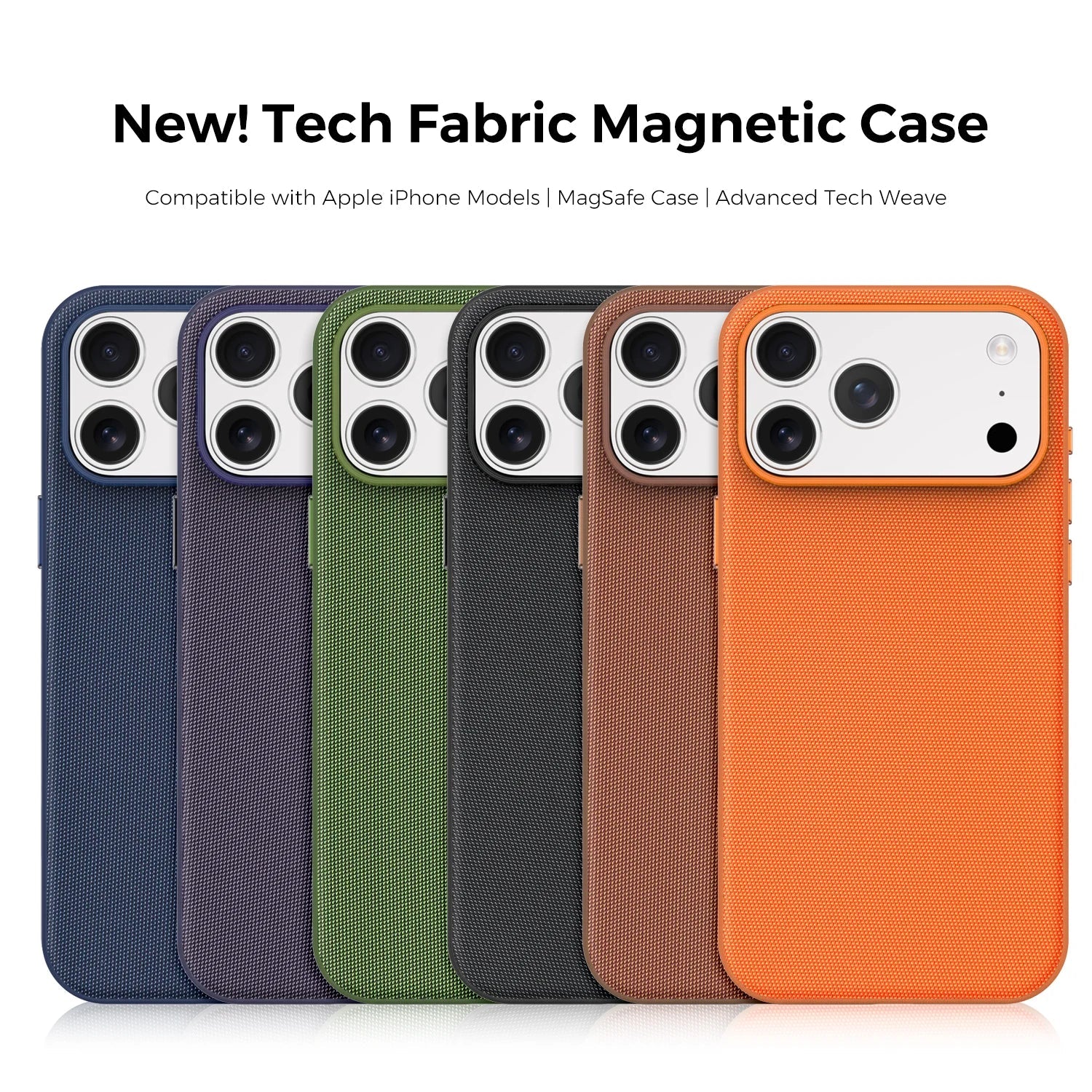 Original Techwoven Fabric For MagSafe Magnetic Phone Case For iPhone 17 Air 16 15 14 13 12 11 Pro Max Soft Shockproof Back Cover