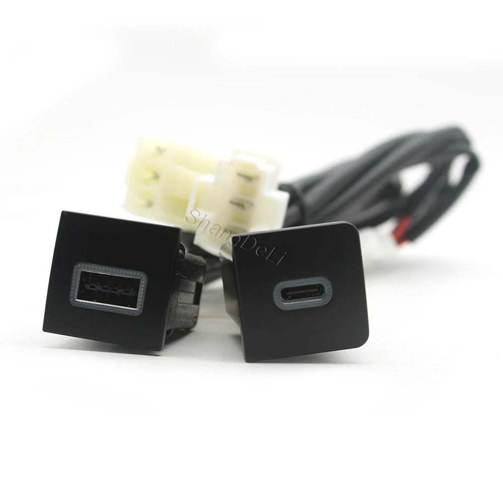 Quick Charge QC3.0 USB Interface Socket Fast Car Charger Auto Phone Charging Adapter Button Fit For Golf 6 MK6