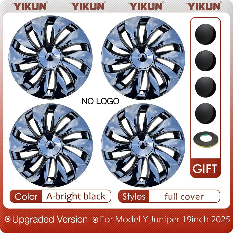19 Inch 4PCS HubCap for Tesla Model Y Juniper 2025 Performance Replacement Wheel Cap Automobile Full Rim Cover Accessories 2026 CM World