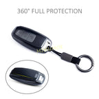 For Audi Black Transparent Car Key Fob Case Cover A3/S3 A6(C8) A7 A8 Q7 Q8 e-tron Sportback/GT S6 S7 S8 Keychain Accessories CM World