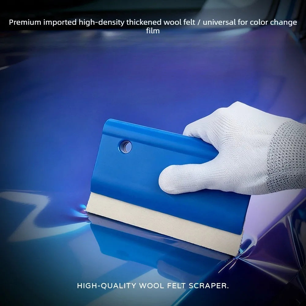 ALIWRAP Wool Felt Squeegee Window Tint Scratch Free Soft Woolen Scraper for Car Vinyl Wrap Tint Film Dry Wet PPF Installation Car Mobile World